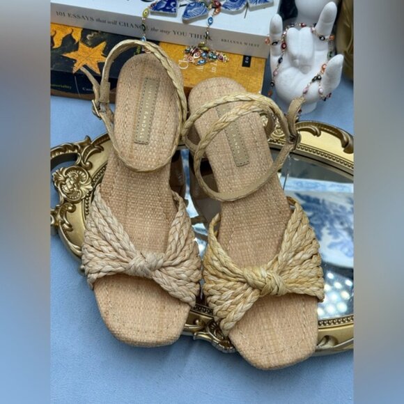 🆕 LOEFFLER RANDALL 🧿 NWOT Riya Braided Mignon Knot Mid-Heel Sandal, Sz 7 - Picture 14 of 16